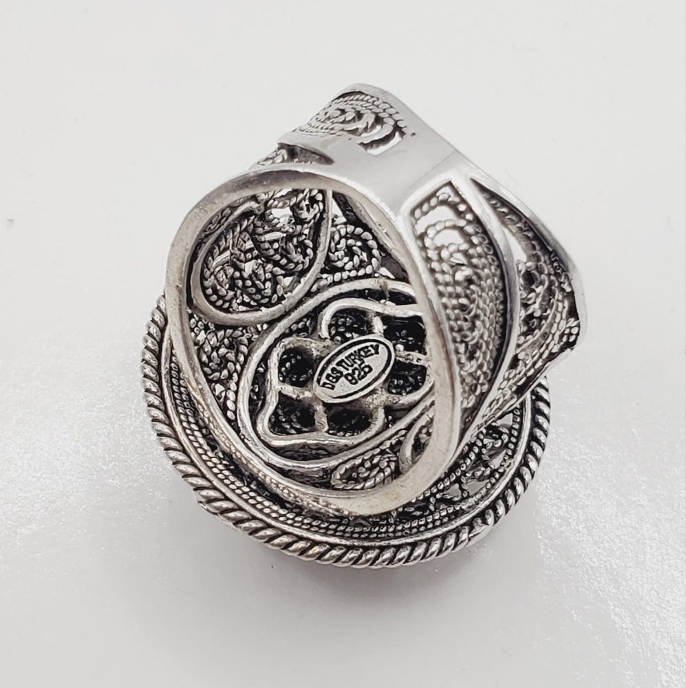 Silver Flower Ring - image 3